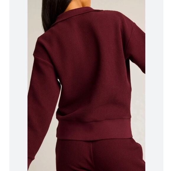Negative Underwear Sz S Waffle Knit Pullover in Garnet Luxorious Loungewear - Picture 3 of 16